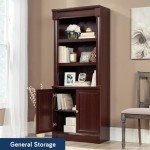 Sauder Palladia Library Bookcase with Doors