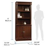 Sauder Palladia Library Bookcase with Doors