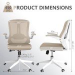 Ergonomic Mesh Office Chair with Flip-Up Arms