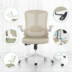 Ergonomic Mesh Office Chair with Flip-Up Arms