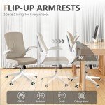 Ergonomic Mesh Office Chair with Flip-Up Arms