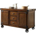 ACME Furniture Kabili Kitchen Cart, Antique Tobacco