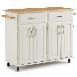Dolly Madison White Kitchen Cart by Home Styles