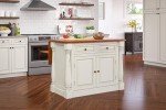 Homestyles Monarch Kitchen Island Set, 50 Inch Width, Antique White