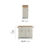 Dolly Madison White Kitchen Cart by Home Styles