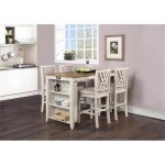Amy Farmhouse Kitchen Counter Island Table with Storage