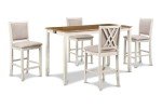 Amy Farmhouse Kitchen Counter Island Table with Storage