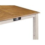 Amy Farmhouse Kitchen Counter Island Table with Storage