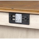 Amy Farmhouse Kitchen Counter Island Table with Storage