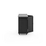 Homestyles Kitchen Cart with Stainless Steel Metal Top, Rolling Mobile Kitchen Island with Storage and Towel Rack, 54 Inch Width, Black