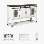 Signature Design by Ashley Valebeck Farmhouse -Dining Room Server or Buffet, White & Brown