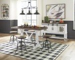 Signature Design by Ashley Valebeck Farmhouse -Dining Room Server or Buffet, White & Brown