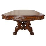 ACME Dresden Cherry Oak Dining Table with Double Pedestals