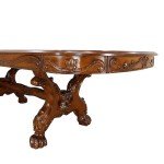 ACME Dresden Cherry Oak Dining Table with Double Pedestals