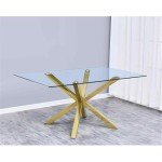 Best Quality Furniture Dining Table Only Gold