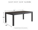 Jeanette Black Rectangular Dining Table by Ashley