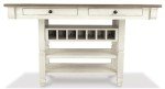Signature Design by Ashley Bolanburg Farmhouse Counter Height Dining Room Table, White & Brown
