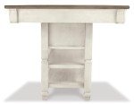 Signature Design by Ashley Bolanburg Farmhouse Counter Height Dining Room Table, White & Brown