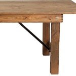 Flash Furniture Hercules Commercial Grade Farmhouse Dining Table - Solid Pine Foldable Dining Table with Seating for 10 - 9'x40" - Antique Rustic