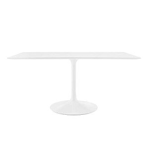 White 60" Rectangular Dining Table by Modway