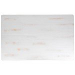 EMMA + OLIVER 60" x 38" Rectangular Antique Rustic White Solid Pine Farm Dining Table