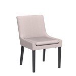 COLAMY Modern Dining Chairs Set of 4, Upholstered Corduroy Accent Side Leisure Chairs with Mid Back and Wood Legs for Living Room/Dining Room/Bedroom/Guest Room-Beige