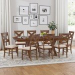 Powell 9 Piece Wooden dining set