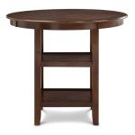 New Classic Furniture Amy 5-Piece Counter Dining Table Set, Brown Cherry