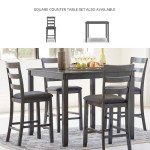 Signature Design by Ashley Bridson Modern 6 Piece Dining Set, Includes Dining Table, 4 Chairs & Bench, Gray
