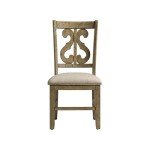 Picket House Furnishings Stanford Round 7PC Dining Set-Table & Six Chairs