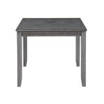 New Classic Furniture Gia 5-Piece Dining Set with 1 Table and 4 Chairs, 48-Inch, Gray