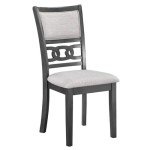 New Classic Furniture Gia 5-Piece Dining Set with 1 Table and 4 Chairs, 48-Inch, Gray