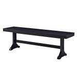 Walker Edison 6-Piece Black Solid Wood Dining Set