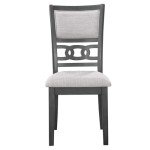 New Classic Furniture Gia 5-Piece Dining Set with 1 Table and 4 Chairs, 48-Inch, Gray