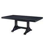 Walker Edison 6-Piece Black Solid Wood Dining Set