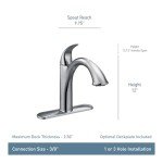 Moen Camerist Oil-Rubbed Bronze One-Handle, Single Hole Kitchen Faucet with Pullout Spout, Bathroom Sink has Deck Plate for Three-Hole Countertop, Drain Trim Included, 7545ORB