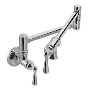 Moen S664 Traditional Wall Mount Swing Arm Folding Pot Filler Kitchen Faucet, Chrome