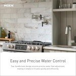 Moen S664 Traditional Wall Mount Swing Arm Folding Pot Filler Kitchen Faucet, Chrome