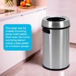 Open Top Trash Can, Commercial Grade, 65L Capacity