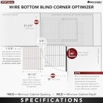 Rev-A-Shelf 5PSP3-18SC-CR 18 Inch 3 Tier Wire Chrome Soft Close Blind Corner 6 Shelf Slide Out Kitchen Cabinet Organizer, Silver