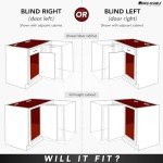 Rev-A-Shelf 5PSP3-18SC-CR 18 Inch 3 Tier Wire Chrome Soft Close Blind Corner 6 Shelf Slide Out Kitchen Cabinet Organizer, Silver