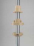 32 in Banded Wood Kidney Lazy Susans 2-Shelf
