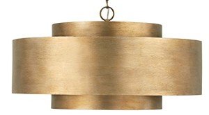 Capital Lighting 339091ML Jude Modern Geometric Bold Metal Drum Pendant, 9-Light 540 Total Watts, 17" H x 30" W, Mystic Luster