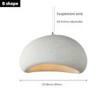 JAYMP 60cm Modern Pendant Light for Dining Room Kitchen Island Light Hallway Restaurant Hanging Lamp E26 Base Japanese Wabi-Sabi Style Bird Nest Shape Lighting Fixture