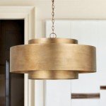 Capital Lighting 339091ML Jude Modern Geometric Bold Metal Drum Pendant, 9-Light 540 Total Watts, 17" H x 30" W, Mystic Luster
