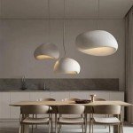 JAYMP 60cm Modern Pendant Light for Dining Room Kitchen Island Light Hallway Restaurant Hanging Lamp E26 Base Japanese Wabi-Sabi Style Bird Nest Shape Lighting Fixture
