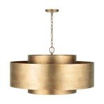 Capital Lighting 339091ML Jude Modern Geometric Bold Metal Drum Pendant, 9-Light 540 Total Watts, 17" H x 30" W, Mystic Luster