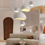 JAYMP 60cm Modern Pendant Light for Dining Room Kitchen Island Light Hallway Restaurant Hanging Lamp E26 Base Japanese Wabi-Sabi Style Bird Nest Shape Lighting Fixture
