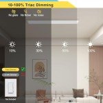 AIKVSXER 1x4 LED Flat Panel Light Surface Mount LED Ceiling Light, 5500LM 50W TRIAC 10-100% Dimmable, 3000/4000/5000k Selectable 4FT LED Kitchen Ceiling Light Fixtures for Garage/Laundry/Closet 2PACK