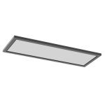 AIKVSXER 1x4 LED Flat Panel Light Surface Mount LED Ceiling Light Black, 5500LM 50W TRIAC 10-100% Dimmable, 3000/4000/5000k Selectable 4FT LED Light Fixtures for Garage/Kitchen/Laundry/Closet 4PACK